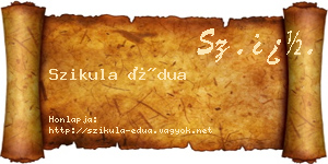 Szikula Édua névjegykártya